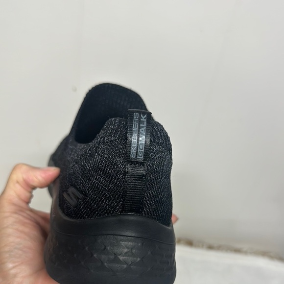 Skechers Black Athletic Slip-On Shoes with Breathable Mesh Air Cooled - Picture 5 of 14